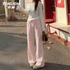 Женские повседневные брюки TonLion с высокой талией, прямые, расклешенные от колена