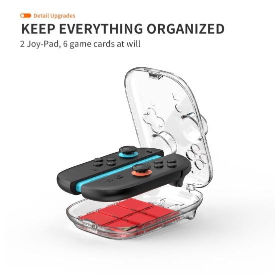 Joypad Protective Case for Nintendo Switch 2 Joy-Con Dustproof Shockproof Game Controller Protector Clear PC Shell Game Cassette Storage Box