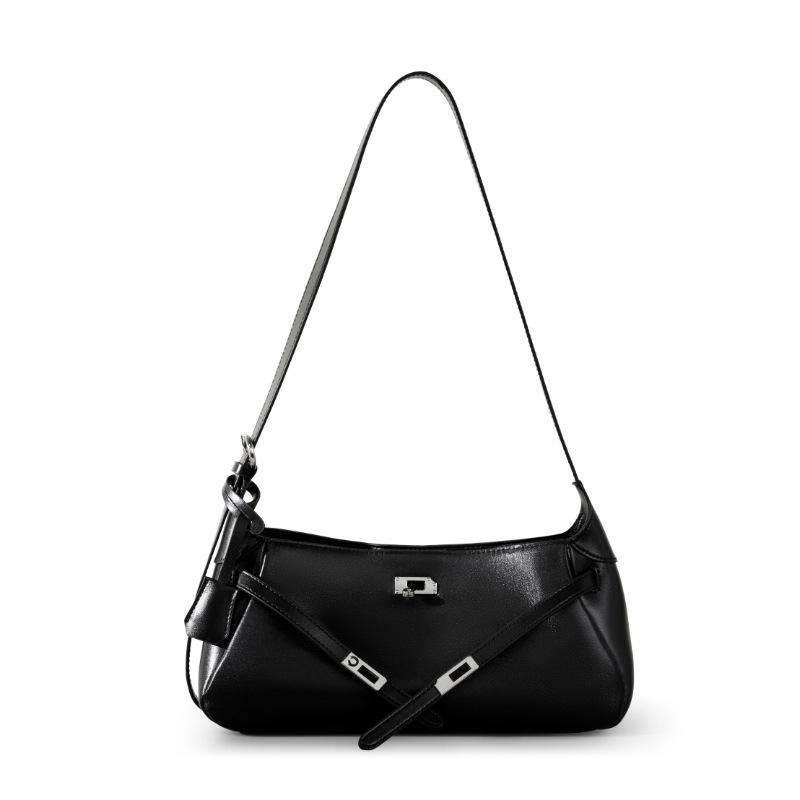 Сумка-багет из коровьей кожи, новая нишевая сумка на плечо, сумка-мессенджер, женская сумка