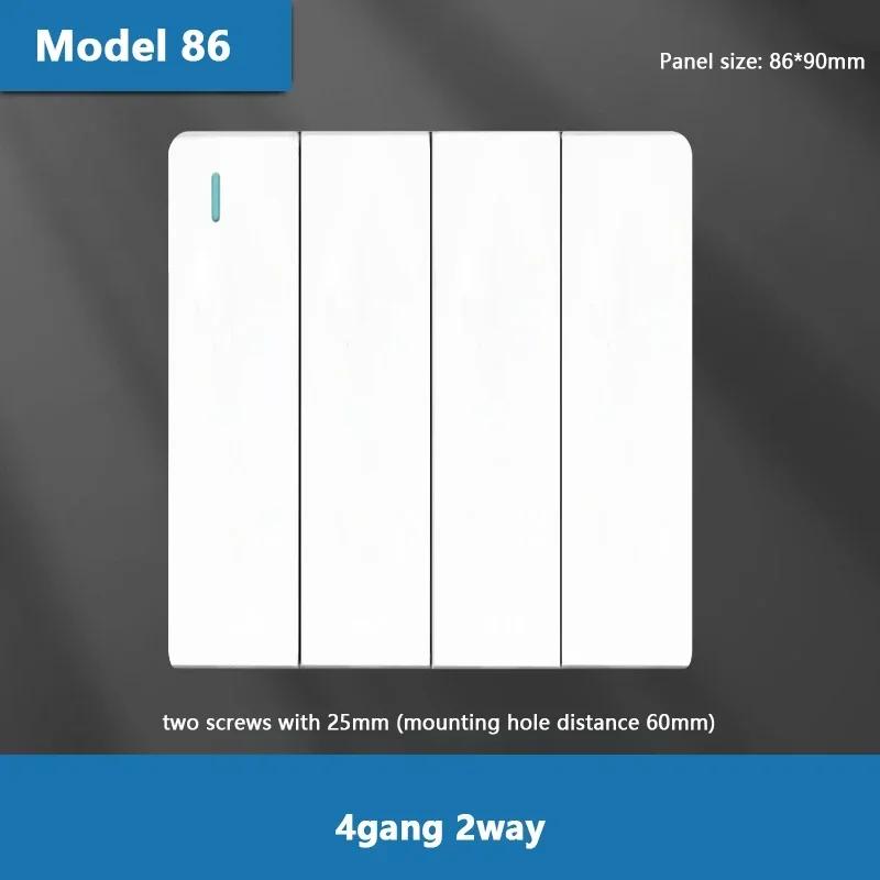 Стандартная розетка Великобритании 13А, двойная USB, вилка Type-C, настенная розетка, 1/2/3-клавишный двухпозиционный выключатель, белая универсальная 5-контактная настенная электрическая розетка