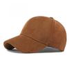 Unisex Faux Suede Baseball Cap, Minimalist Solid Color Hard Brim Hat, Casual Spring Autumn Duckbill Cap for Men and Women