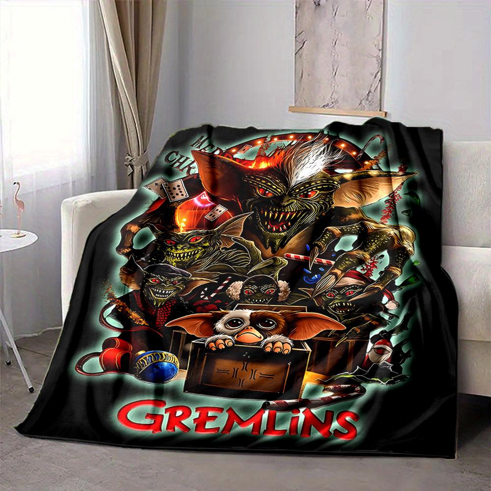 1 шт. Плед Gremlins Легкий фланелевый плед для дивана, кровати, путешествий, кемпинга, гостиной, офиса, дивана, кресла и кровати