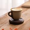 Кофейная чашка с деревянной ручкой Конусообразная керамическая кружка 210 мл Сужающаяся винтажная кружка для латте Устойчивое деревянное основание Декоративная чайная чашка