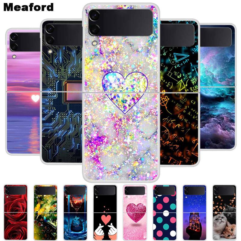 For Samsung Z Flip 3 4 Case Clear Transparent Hard PC Phone Back Cover For Samsung Galaxy Z Flip 4 Cases ZFlip 3 Flip3 Shells