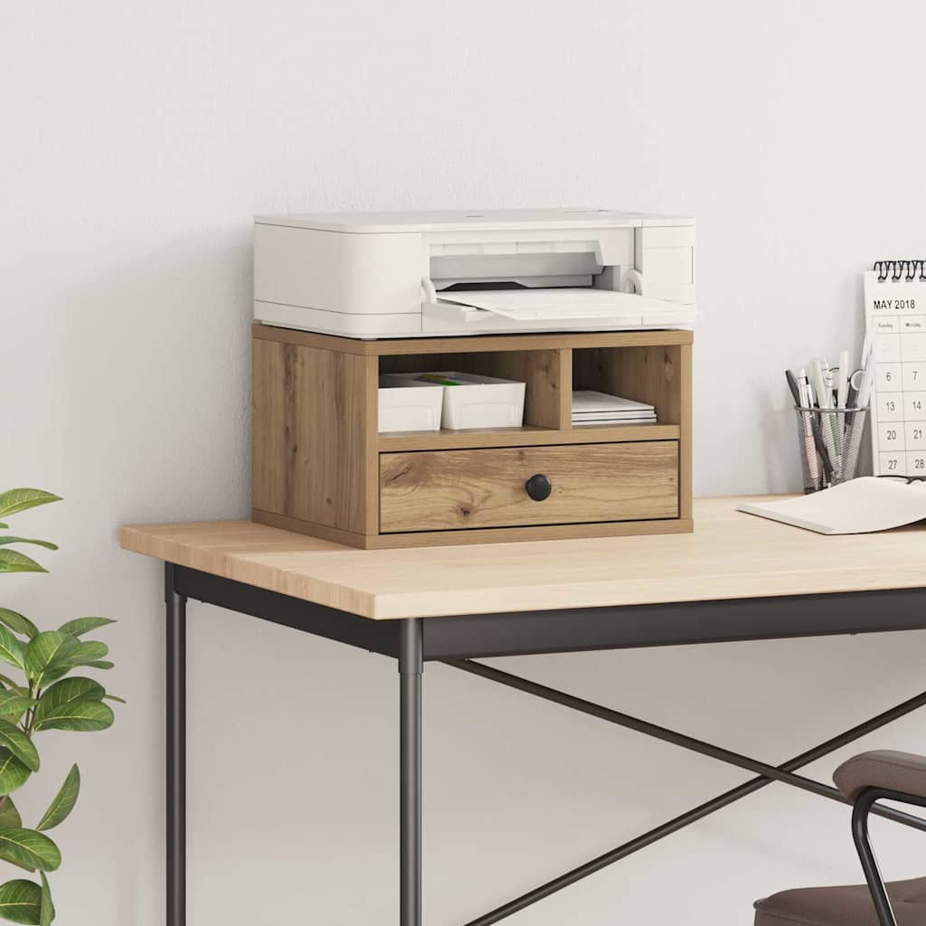 Printer Stand Artisan Oak Finish 40 x 32 x 24 cm Engineered Wood