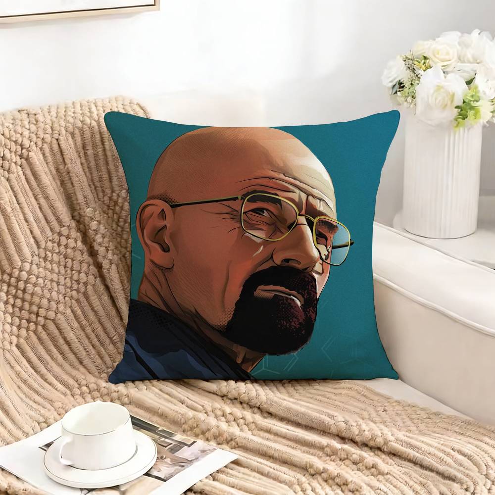 BBreaking Bad HHeisenberges Square DoubleSided printed Pillow Case Bedroom Bedside Pillow Sofa Cushion Cover