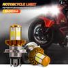 Фара для мотоцикла светодиодная BA20D H6 H4 лампы дальнего и ближнего света Moto LED лампа для фары мотоцикла 6000K белый 12V 1200LM