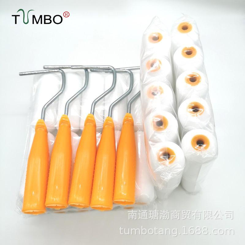 4-Inch Oil-Based Double Roller Sponge Brush Set for Touch-Up Painting and Drawing