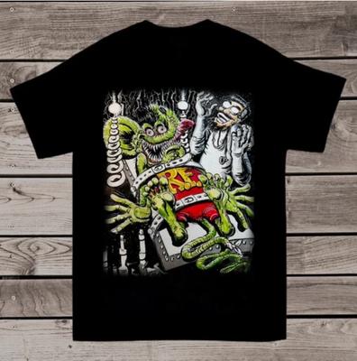Ed Roth Rat Fink Funny Cotton Short Sleeve Black All Size Unisex T-Shirt