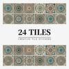 24 штуки плитки в европейском стиле, наклейки на стены, водонепроницаемые и маслостойкие наклейки для плитки для кухни и ванной комнаты, самоклеящиеся