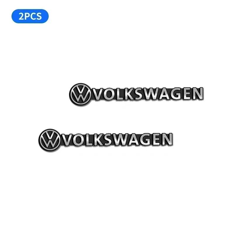 2/4Pcs 3D Aluminum Car Audio Badge Speaker Stereo Emblem Sticker For VW GTI Golf Polo Passat Tiguan Arteon Touareg Taigo Caddy zr0