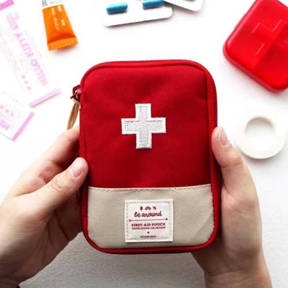 Empty Travel Pill Bottle Organizer Large Capacity Pill Pocket Portable Emergency Bag Outdoor