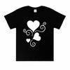 WoUnisexs Valentine Heart Swirl Print TShirt 100 Cotton Crew Neck Short Sleeve Soft Casual Summer Gift Tee