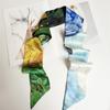 Premium French simulation silk decorative streamer Korean tied hair long silk scarf headband women's spring and autumn braided hair scarf