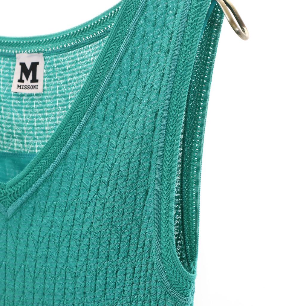 Missoni Общий рукав Без рукава Вязаный цельный 42 Изумрудно-зеленый Женский Б/у