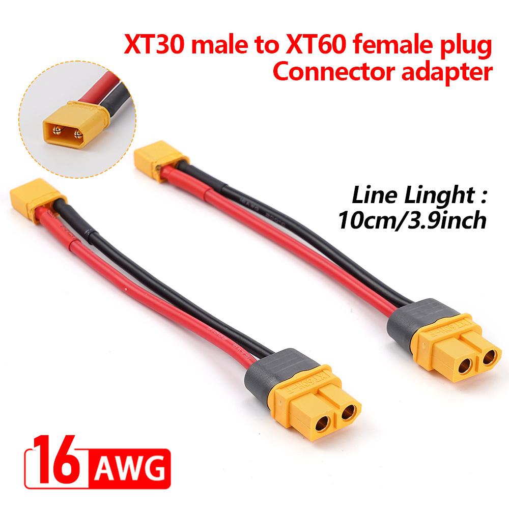 XT30 Male To XT60 Female Plug Connector Adapter с 100MM 16AWG силиконовым проводом для RC Lipo батареи RC Drone Car Boat