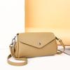 Women's Leather Armpit Bag  Solid Color  Envelope Flip Wallets  Casual Purse  Retro Style