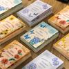 80 Pcs Vintage Plant Flower Decoration Paper Stationery Paper Color Paper Mini Note Paper Bean This Can Tear Note Notes