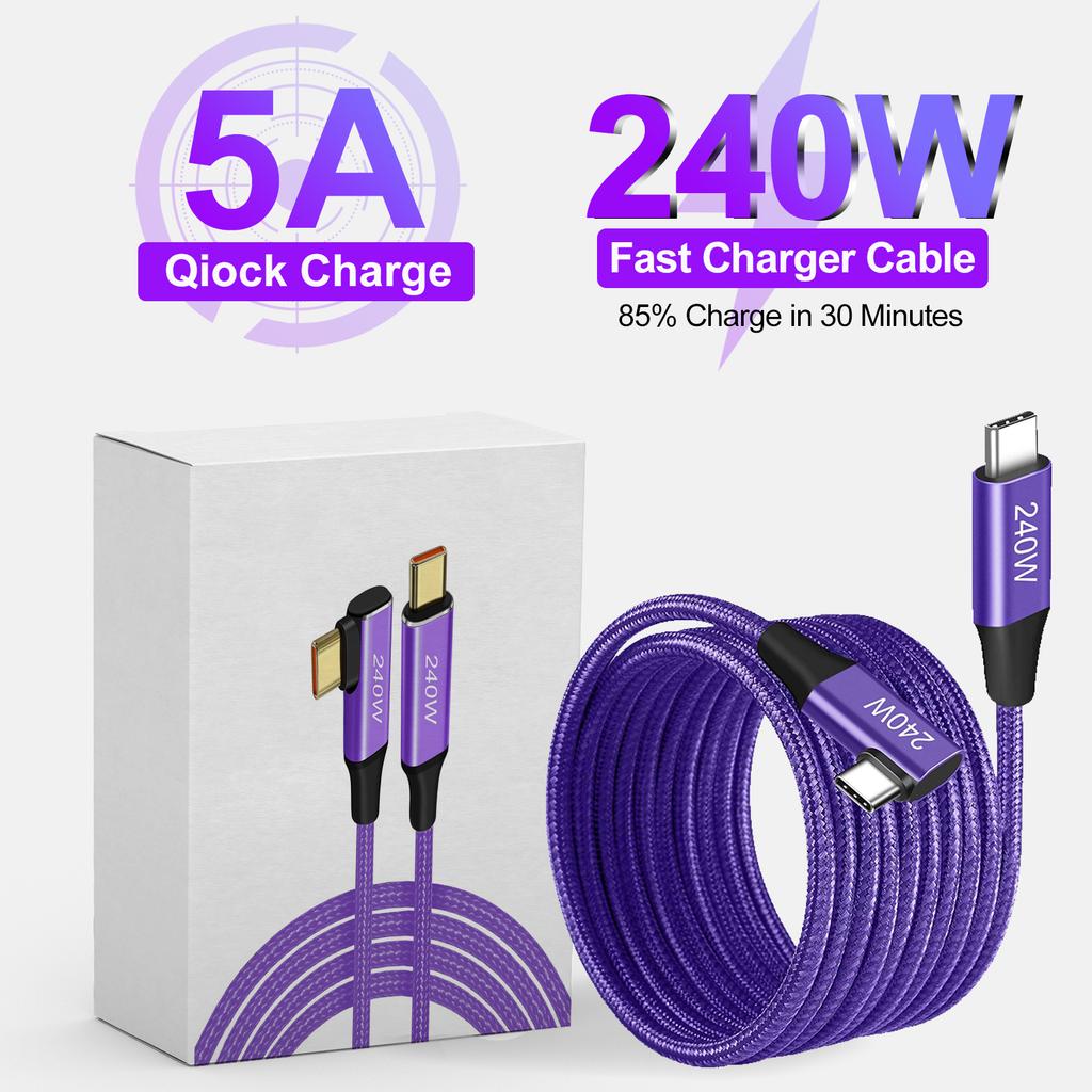 PD 240W USB Type C to Type C кабель для быстрой зарядки для iPhone 15 Pro Max Samsung S24 23 22 Xiaomi Macbook Laptop 6A кабель для зарядки