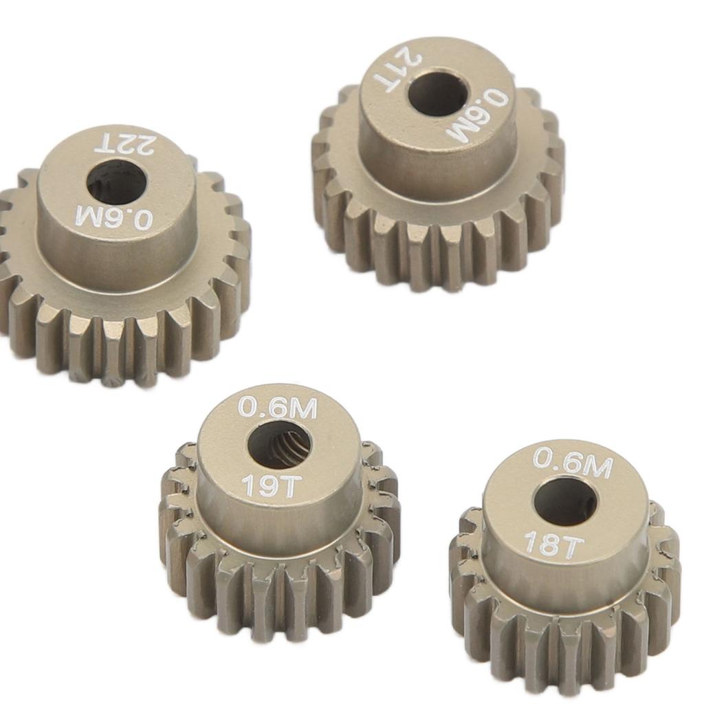 RC Motor Pinion Gear 3.175mm 18T 19T 20T 21T 22T 23T Metal Pinion Motor Gear Set for 1/8 1/10 RC Climbing Car General