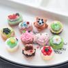 Realistic Rose Cake Food Play Cream Glue Mobile Phone Case Keychain Pendant Resin Jewelry Accessories