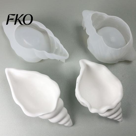Силиконовая форма для заливки эпоксидной смолой, форма ракушки-конуса, 3D-ракушка для свечей, мыла, гипса, гибкая эпоксидная смола, формы для смолы с легким извлечением, подставка для украшений, Сделай сам