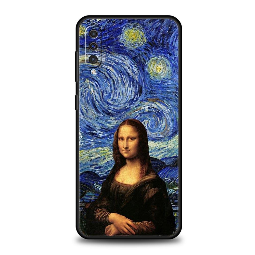 Чехол для телефона Samsung Galaxy A52 A14 A50 A70 A10S A30 A40 A20S A20E A02S A12 A22 A32 5G A04s Мона Лиза Ван Гог масляная обложка