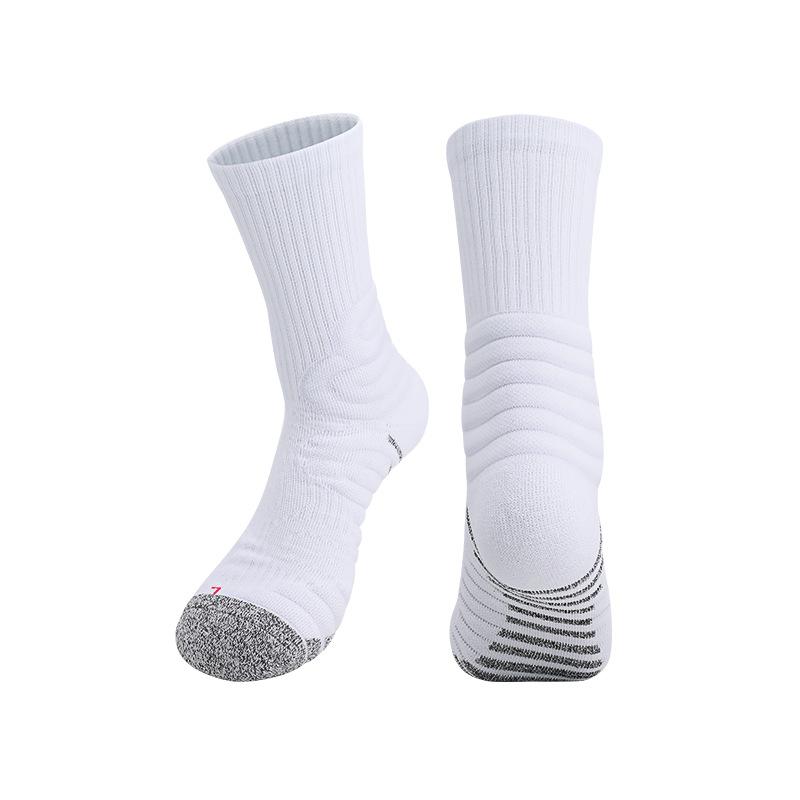 Summer Elite Basketball Socks Men'S Actual Combat Non-Slip Cycling Socks Thick Wear-Resistant Towel Bottom Medium Tube Professional Sports Socks