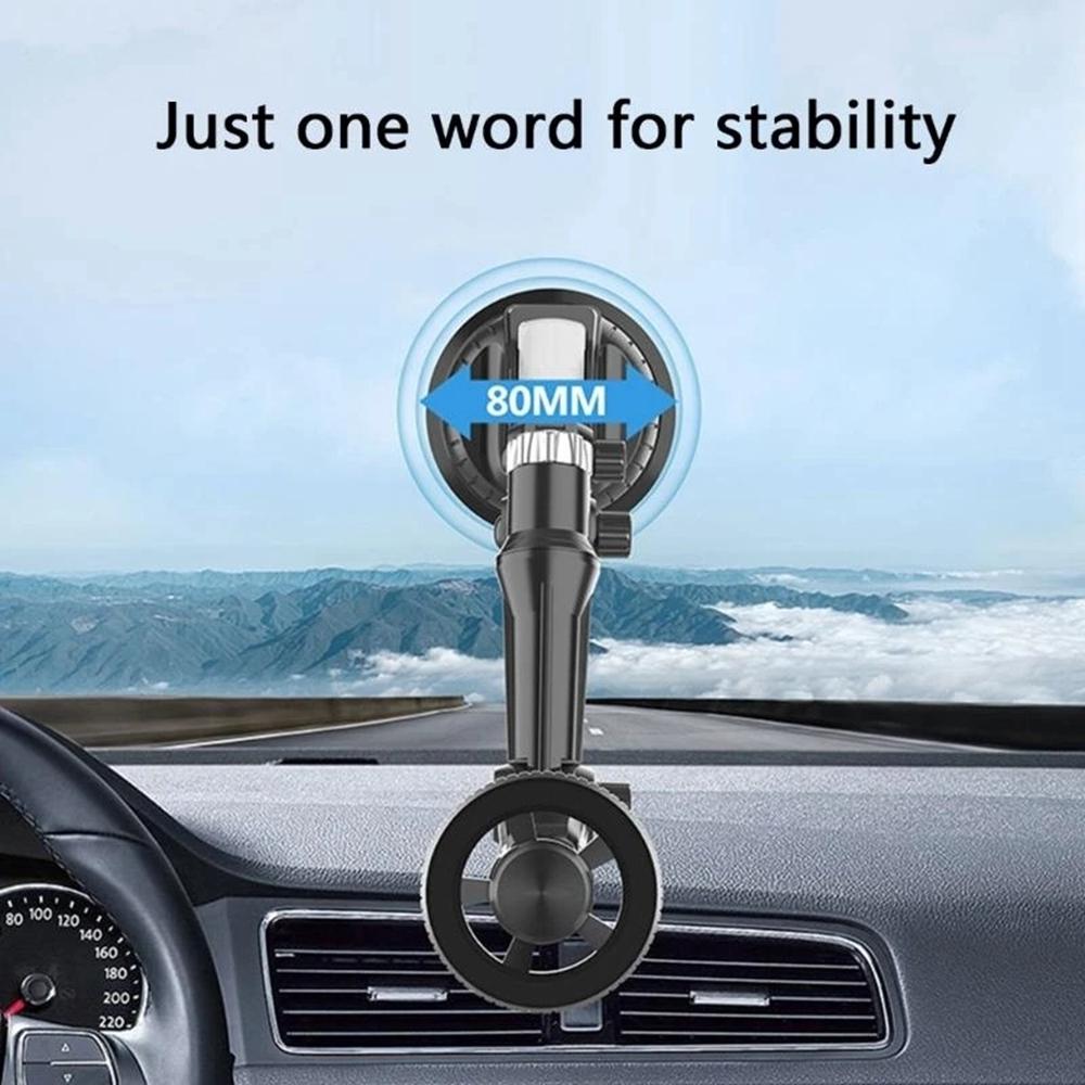 XWJ-JX04 360 Degree Rotation Magnetic Car Mount Suction Cup Base Long Arm Phone Holder for Dashboard Windshield