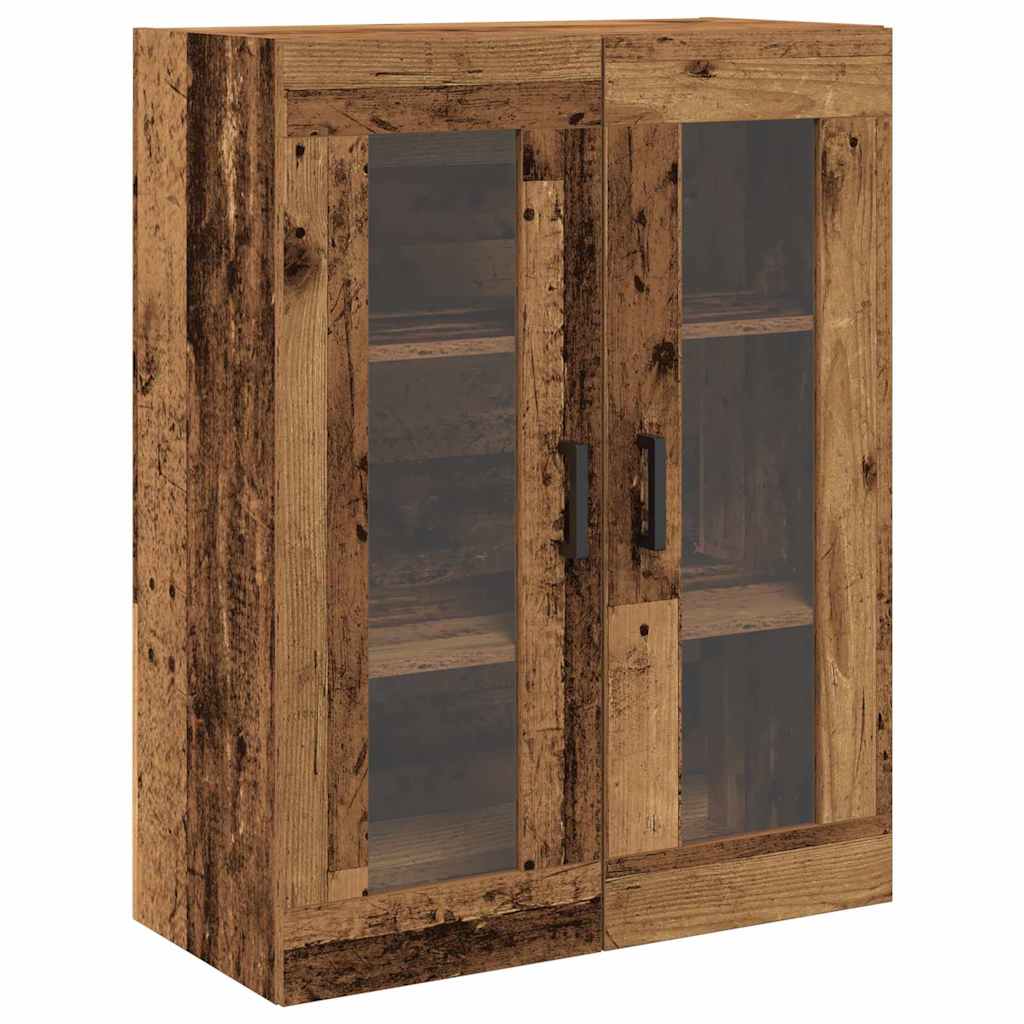 Wall Mounted Cabinet in Vintage Wood Look 69.5 x 34 x 90 cm Particleboard