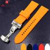 Silicone Watch Band 18 20mm 22mm 24mm for Samsung Galaxy Watch 4 42mm 46mm Rubber Quick Release Butterfly Buckle Bracelet Strap