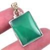 Natural Green Onyx Gemstone 925 Solid Sterling Silver Jewelry Pendant 1.25" e8B83