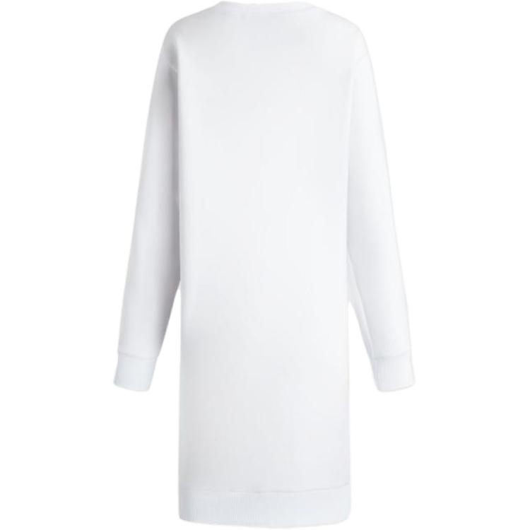 Armani Exchange Платье женское SS23 однотонное с круглым вырезом и длинным рукавом Белый 3RYADA-YJCSZ-1000