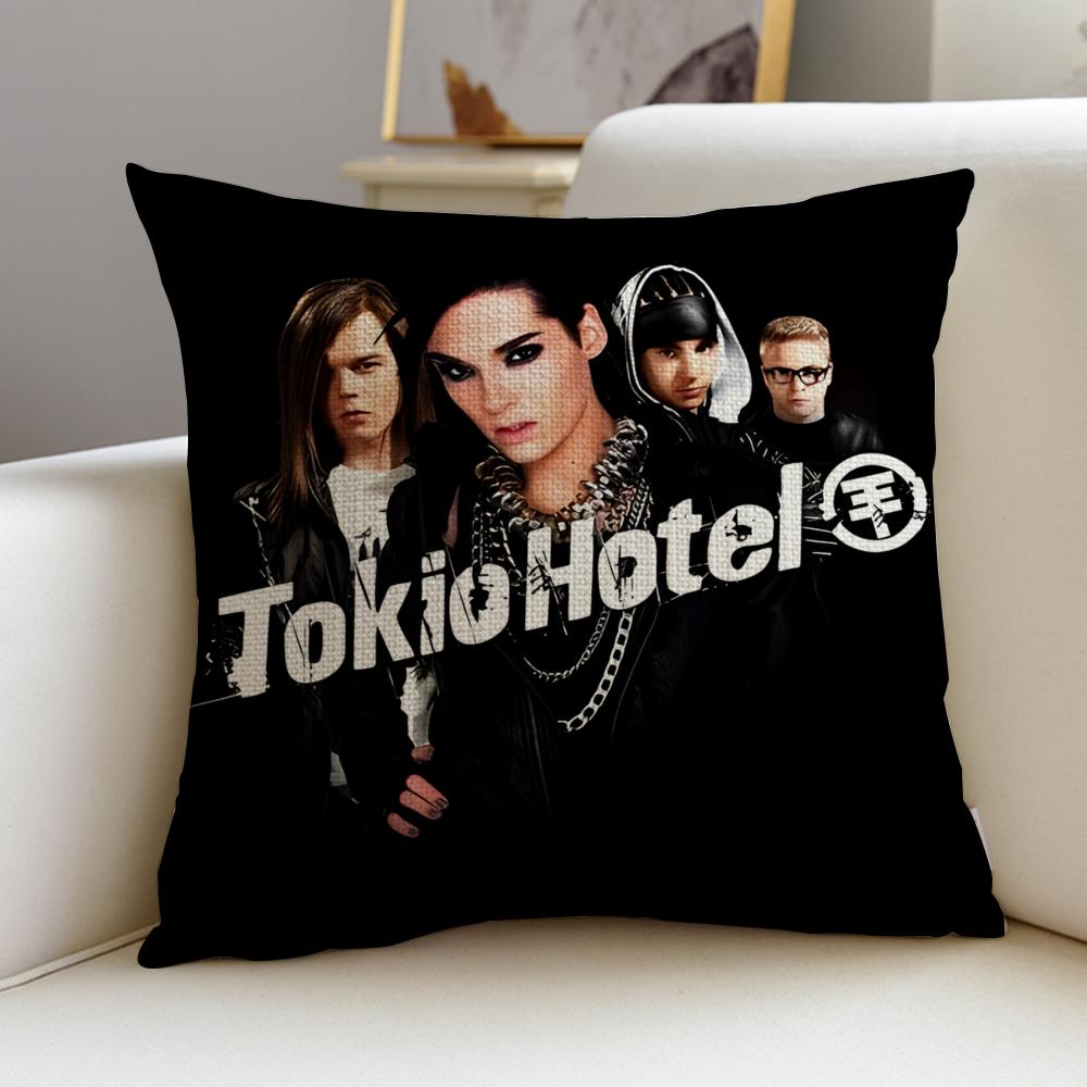 Rock TTokio HotelS Cushion Cover Breathable and skinfriendly linen pillowcase square removable and washable cushion