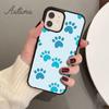 Funny Dog Footprint Phone Case for iPhone 11 12 13 14 Pro Max Mini X XR XS SE 2020 6S 7 8 Plus Samsung Galaxy S21 S22 Shell