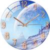 Digital Wall Clock with Low Noise, 30cm/12inch Moon Snow Mountain Wall Clock Quartz Clock Quiet Silent Simple Clock for Home Decor Children Room