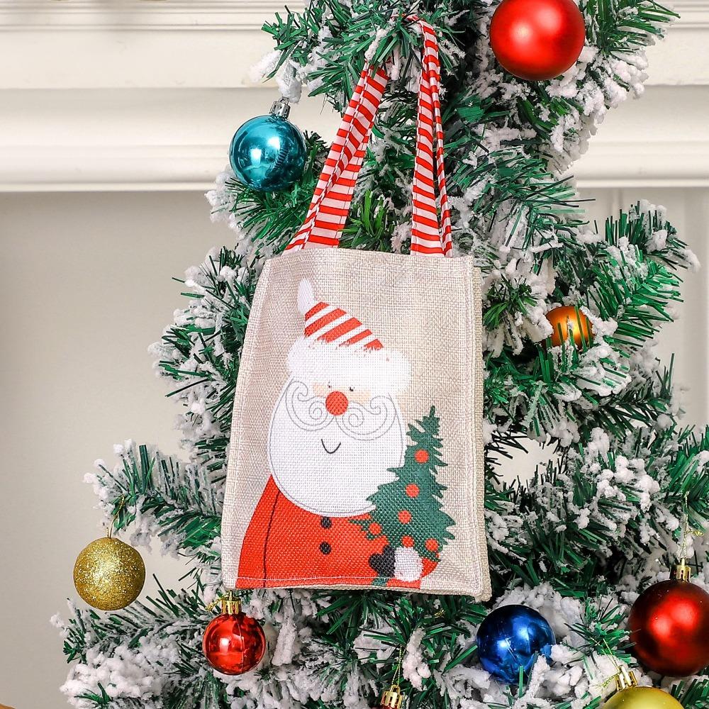 Bag Fashion Snowman Lovely Nylon Cute Female Handbag Storage Basket Cartoon Christmas Style Bag