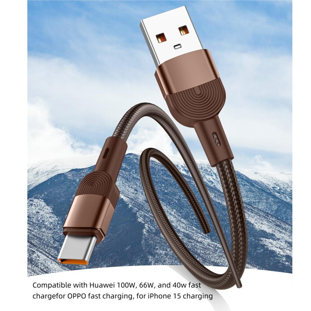 Кабель для быстрой зарядки 100 Вт USB кабель для передачи данных Type C Сверхбыстрый зарядный кабель Плетеный кабель для передачи данных для iPhone 15 16 Xiaomi Huawei Samsung