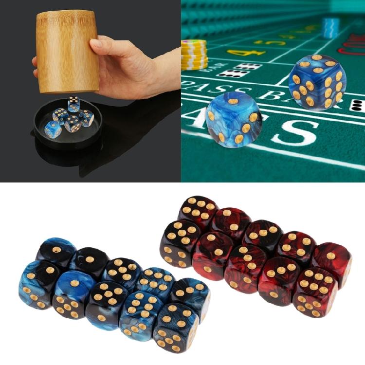 20 шт. Акриловые кубики для ролевых игр Двухцветные 6-гранные кубики Кубики с закругленными углами