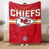 Kansas City Chiefs Print Flannel Blanket High Quality Warm Comfortable Cover for All Seasons Perfect for Gifts Home Decor