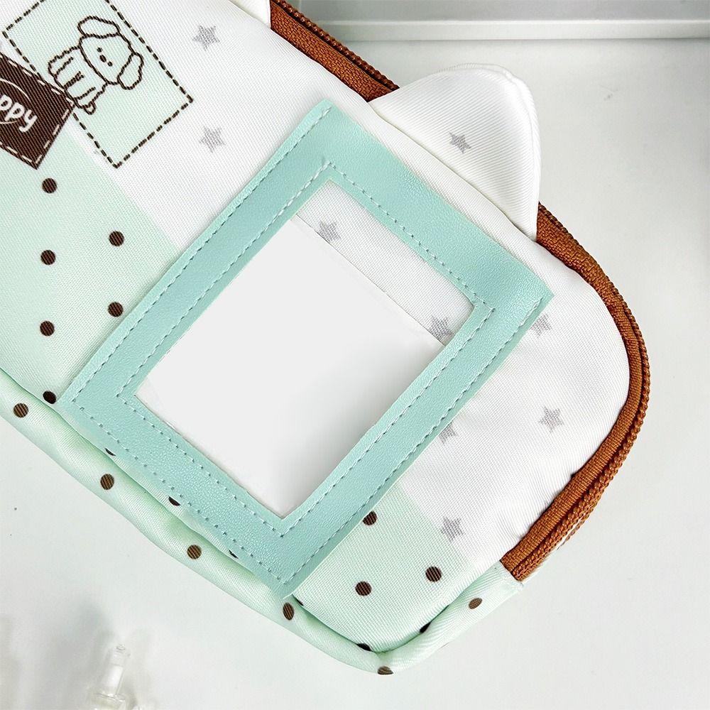Large Capacity Pen Bag with Photo Window Pencil Pouch INS Style Pencil Case Gift