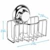 MaxHold Держатель для губок из нержавеющей стали, Стойка для губок, Держатель для мочалок, Станция для губок, Хранение губок, Хранение в раковине с присосками, Устойчивый к ржавчине