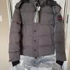 Mens Thick Winter Cotton Puffer Jacket With Detachable Wolf Fur Trim Hood Loose Fit Daily Wear
