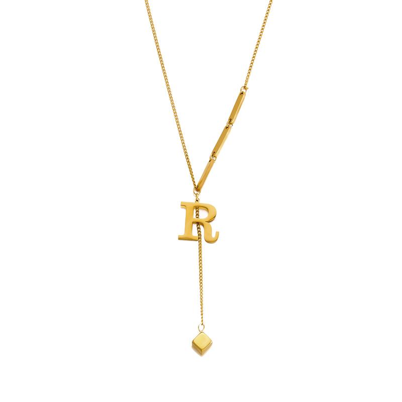 Ожерелье-подвеска с буквой от A до Z из нержавеющей стали 316L для женщин, цепочка, алфавит, ключичное ожерелье, подарок на день рождения