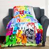 Персонализированное одеяло с именем и номером Personality Numberblocks, мягкое и теплое, для дивана, офиса, кровати, путешествий, перекуса. Подарок, подходит для всех сезонов