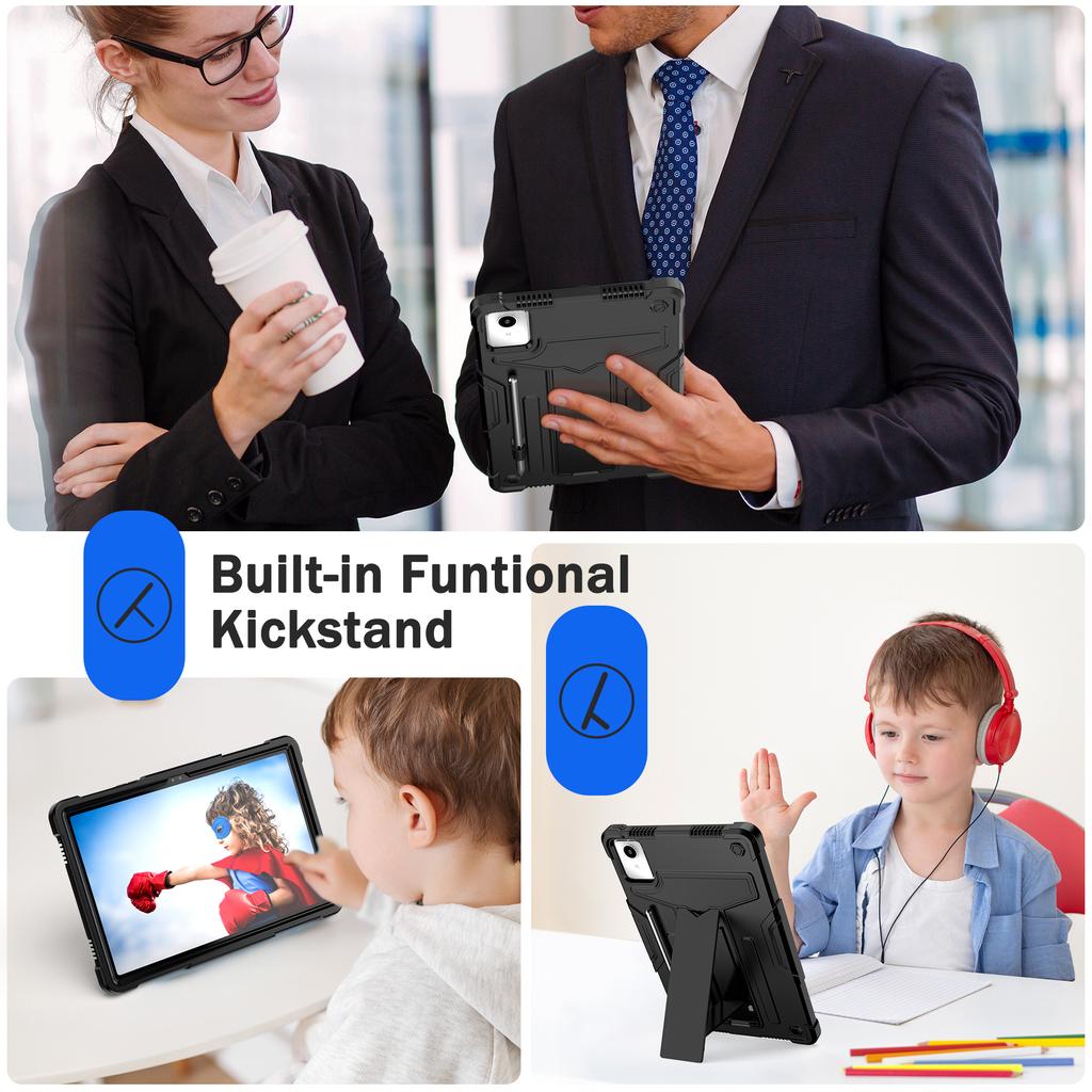 Чехол для Lenovo Tab M11/Xiaoxin Pad 11 2024 Чехол Чехол Т-образная подставка PC+Силиконовая крышка для планшета