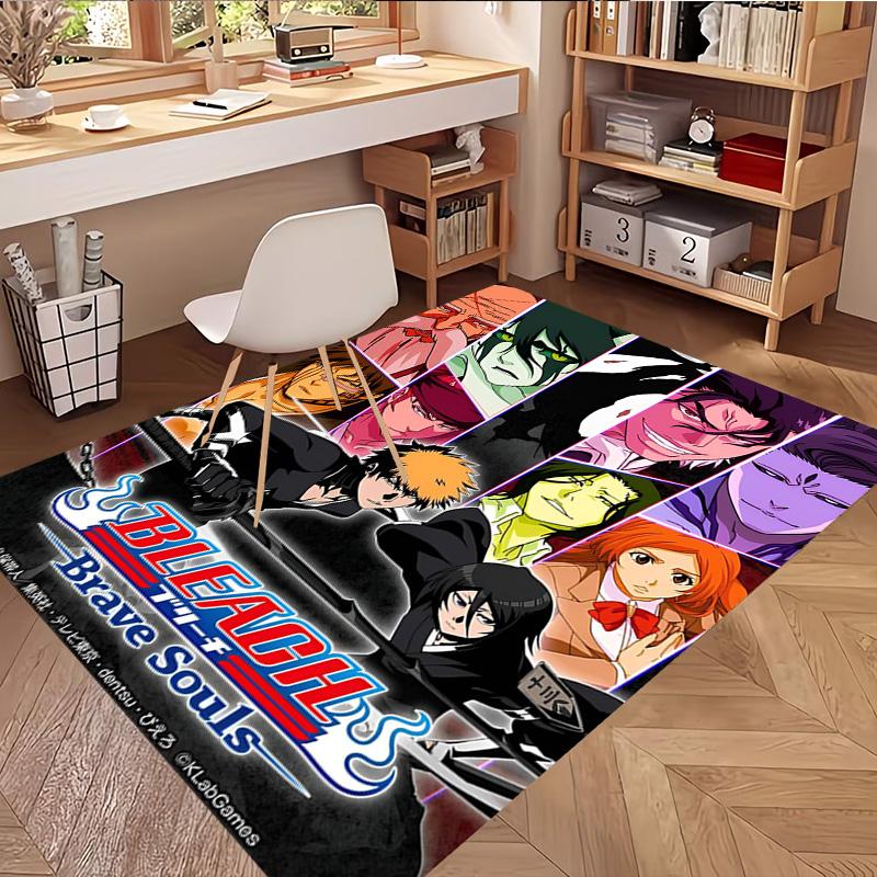 BLEACH Print Rug, Washable Floor Carpet, For Entryway Dorm Laundry Room Office Study, Home Decor Birthday Christmas Gift
