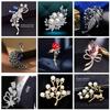 Korean Style High-End Rhinestone & Pearl Silk Scarf Buckle Brooch Pin Accessory