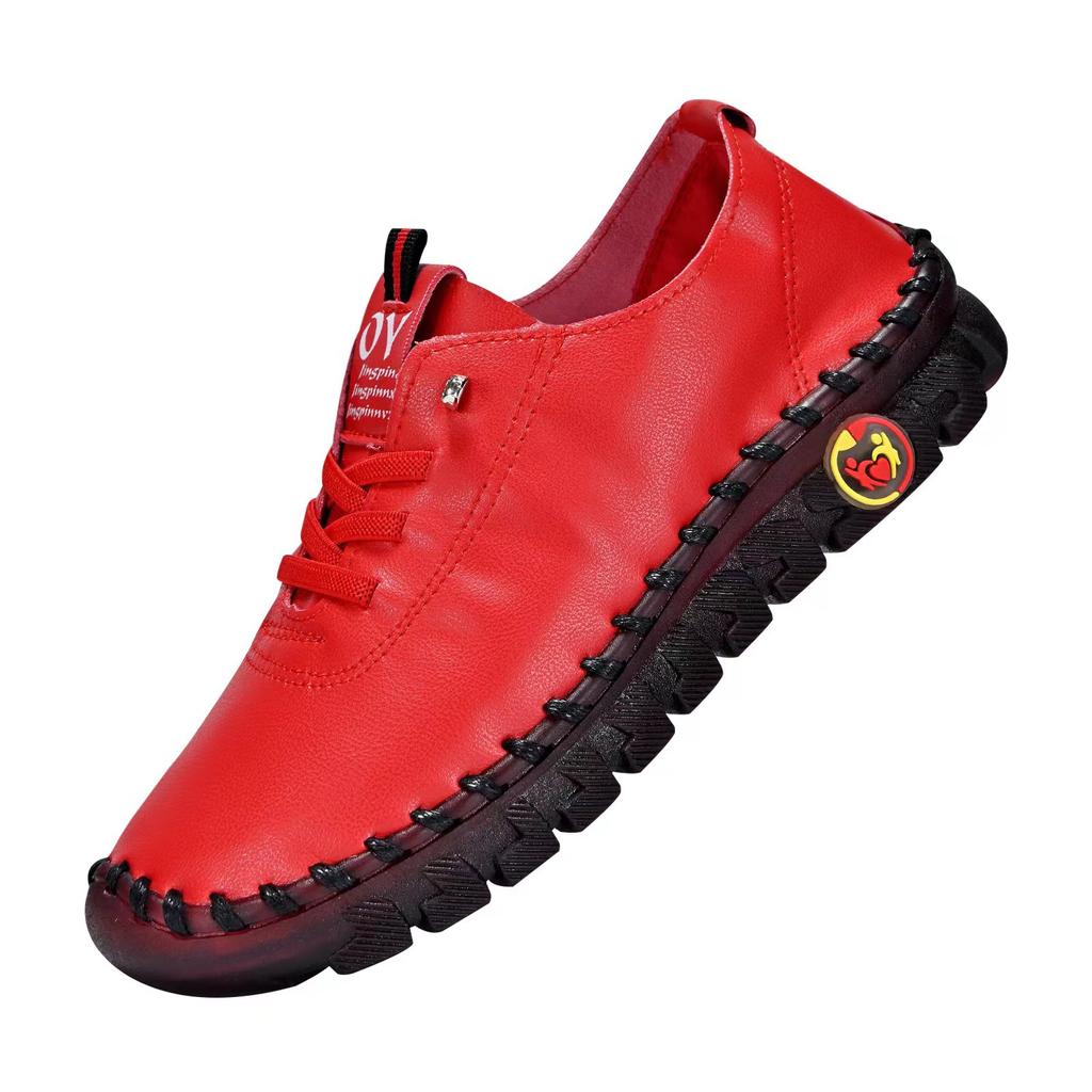 Модные кроссовки, женская обувь, кожаные мокасины, женская обувь, удобные туфли без застежек, ручная работа, туфли для мам, Zapatillas De Mujer