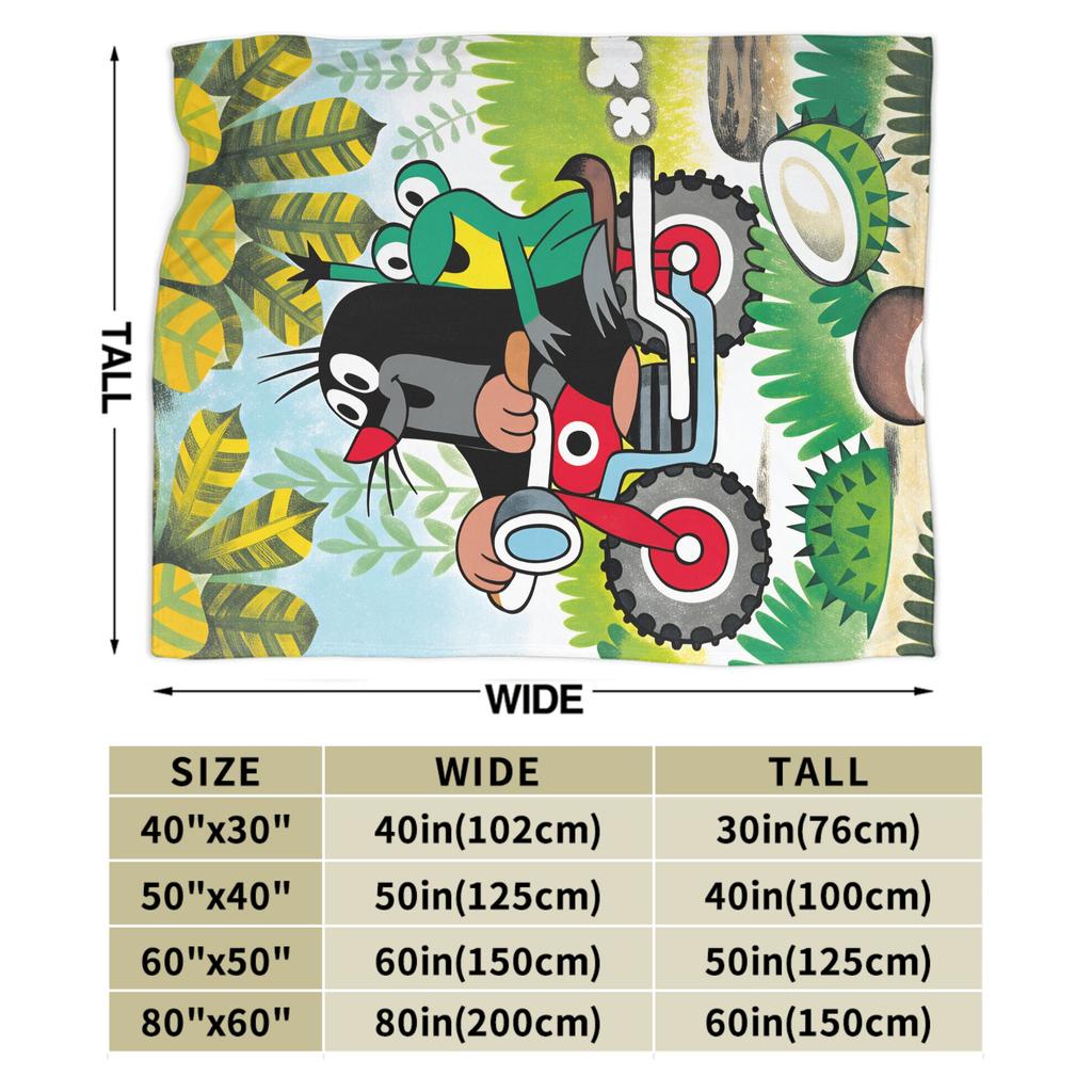 Warm Soft Throw Blanket Travel Czech Cartoon Krtek Mole Blankets Flannel Bedspread For Outdoor Casual Sofa Bed Cover